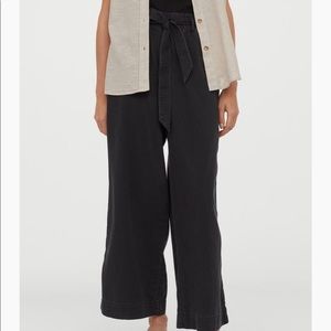 Wide leg cut paper bag  Pants